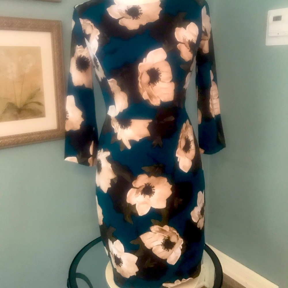 Banana Republic Long Floral Sleeve Dress